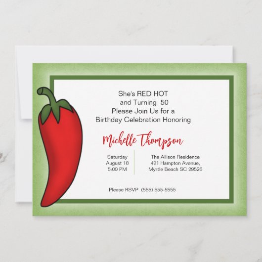 50. Geburtstagseinladungen Einladung (Vorderseite)