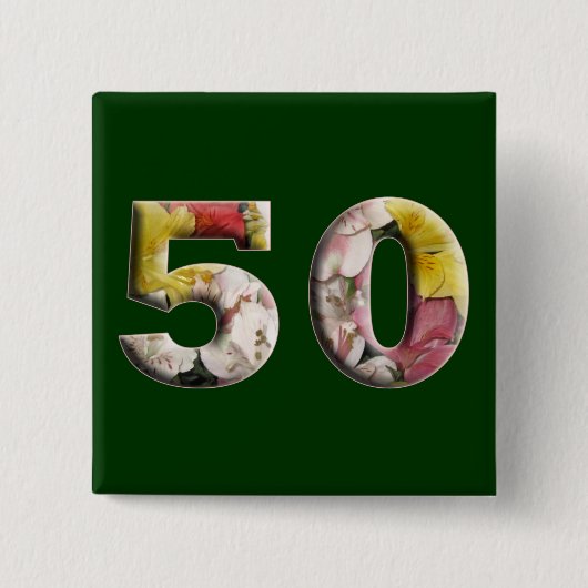 50. Geburtstagsfeier 50 Jahre Meilenstein-Button Button (Vorderseite)