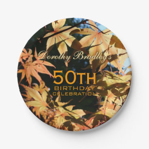 50. Geburtstagsfeier Autumn Custom P. Tellers Pappteller