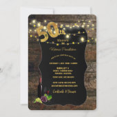 50. Geburtstagsfeier, Barnholz, Lichter, Weininvit Einladung (Vorderseite)