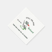 50. Geburtstagsfeier Benutzerdefiniertes Golf-Them Serviette (Ecke)