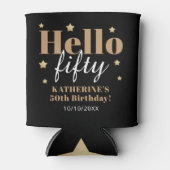 50. Geburtstagsfeier Black and Gold Dosenkühler (Vorderseite)