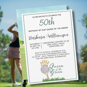 50. Geburtstagsfeier Dame Golferin Thema Einladung