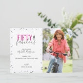 50. Geburtstagsfeier Einladung (Stehend Vorderseite)