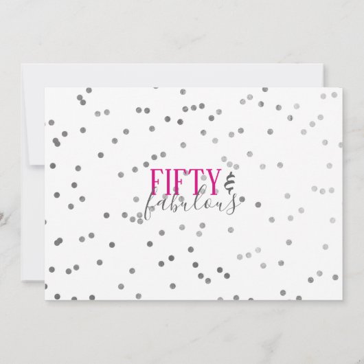 50. Geburtstagsfeier Einladung (Rückseite)