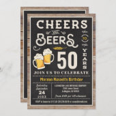 50. Geburtstagsfeier Einladung (Vorne/Hinten)