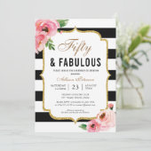 50. Geburtstagsfeier Einladung (Stehend Vorderseite)