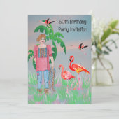 50. Geburtstagsfeier Einladung zur Frau (Stehend Vorderseite)