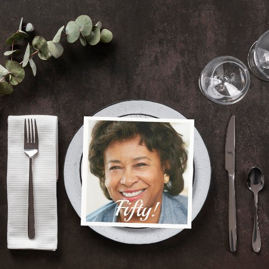 50. Geburtstagsfeier Foto-Drehleiterin Serviette