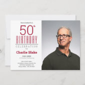 50. Geburtstagsfeier Foto Einladung (Vorderseite)