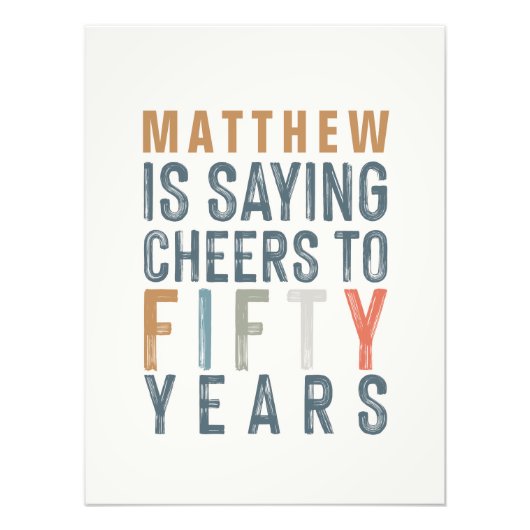 50. Geburtstagsfeier Fotodruck (Vorne)