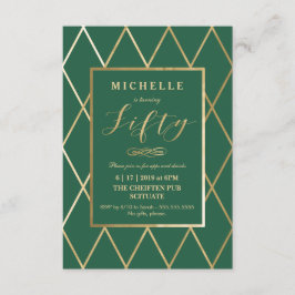 50. Geburtstagsfeier - Gold, Elegant, Trendy Einladung