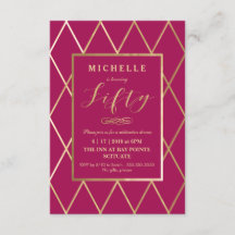 50. Geburtstagsfeier - Gold, Elegant, Trendy