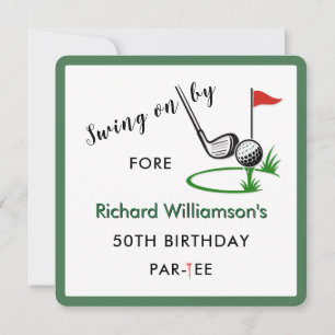 50. Geburtstagsfeier Herren Golf Thema Einladung