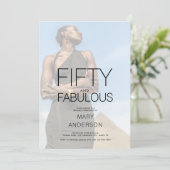 50. Geburtstagsfeier im fabelhaften Foto Einladung (Stehend Vorderseite)