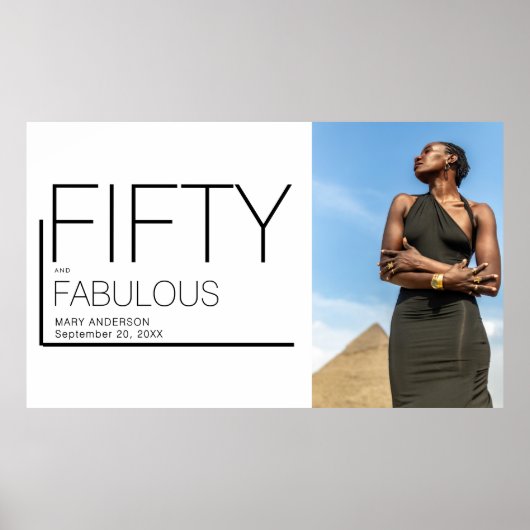 50. Geburtstagsfeier im fabelhaften Foto Poster (Vorne)