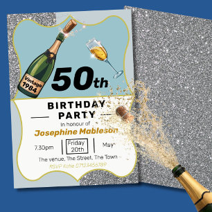 50. Geburtstagsfeier im Vintagen Stil Einladung