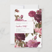 50. Geburtstagsfeier in Floral Einladung (Vorderseite)