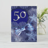 50. Geburtstagsfeier Party CUSTOMIZE Einladung (Stehend Vorderseite)