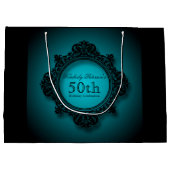 50. Geburtstagsfeier Personalisierte Geschenktasch Große Geschenktüte (Rückseite)