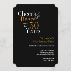 50. Geburtstagsfeier Prost und Bier Einladung