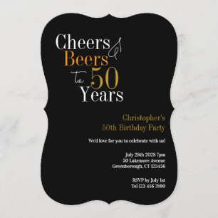 50. Geburtstagsfeier Prost und Bier Party Einladung