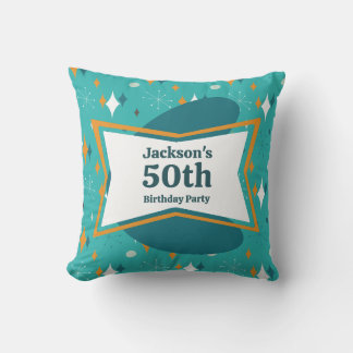 50. Geburtstagsfeier Retro Mitte des Jahrhunderts, Kissen