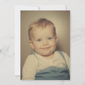 50. Geburtstagsfeier, schwarzes Foto Einladung (Rückseite)