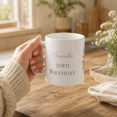 50. Geburtstagsfeier Wildblume Kaffeetasse