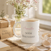 50. Geburtstagsfeier Wildblume Kaffeetasse