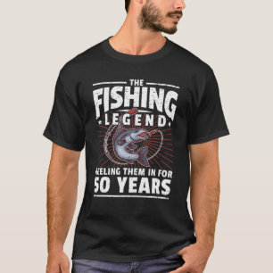 50. Geburtstagsfischen Legende - 50 Jahre Angler T-Shirt