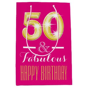 50. Geburtstagsfrauen Mittlere Geschenktüte