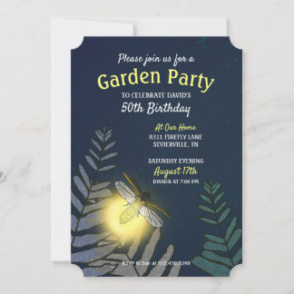 50. Geburtstagsgarten-Party Einladung