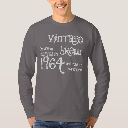50. Geburtstagsgeschenk 1964 Vintag Brew Gray G216 T-Shirt (Vorderseite)