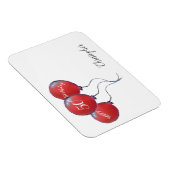 50. Geburtstagsgeschenk aus Rotem Ballon Magnet (Rechte Seite)
