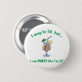 50. Geburtstagsgeschenk Button (Vorne & Hinten)