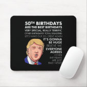 50. Geburtstagsgeschenk Funny Trump Zitat Shirt fü Mousepad (Mit Mouse)