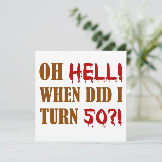 50. Geburtstagsgeschenk Karte (Stehend Vorderseite)