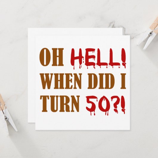 50. Geburtstagsgeschenk Karte (Vorderseite/Rückseite Beispiel)