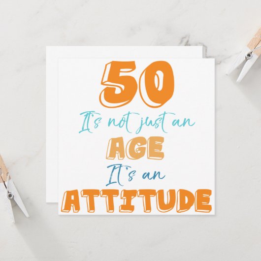 50. Geburtstagsgeschenk Karte (Vorderseite/Rückseite Beispiel)