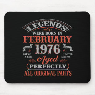 50. Geburtstagsgeschenk Legende Geboren im Februar Mousepad