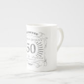 50. Geburtstagsgeschenk Porzellantasse (Vorderseite Rechts)