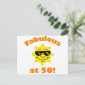 50. Geburtstagsgeschenk Postkarte (Stehend Vorderseite)