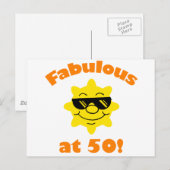 50. Geburtstagsgeschenk Postkarte (Vorne/Hinten)