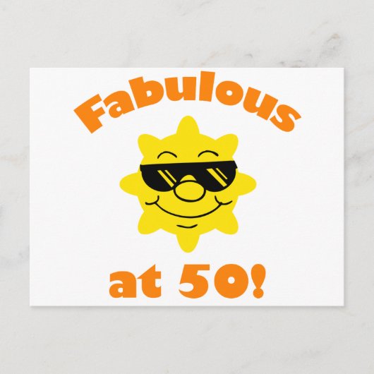50. Geburtstagsgeschenk Postkarte (Vorderseite)
