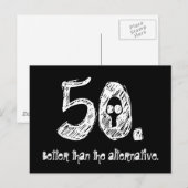 50. Geburtstagsgeschenk Postkarte (Vorne/Hinten)