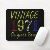 50. Geburtstagsgeschenk Vintag Retro 1971 Mousepad (Mit Mouse)