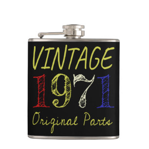 50. Geburtstagsgeschenk Vintage Retro 1971 Flachmann