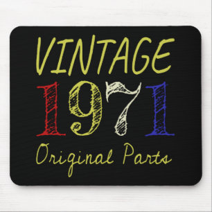 50. Geburtstagsgeschenk Vintage Retro 1971 Mousepad