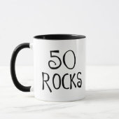 50. Geburtstagsgeschenke, 50 FELSEN Tasse (Links)